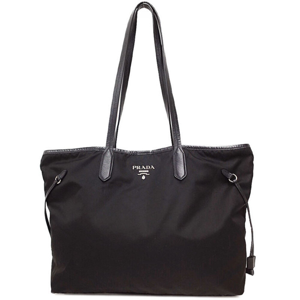 Prada Tessuto Nylon Tote Saffiano trim bag leather - Picture 2 of 9